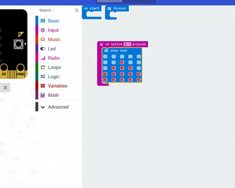 Grab another On Button A Pressed block