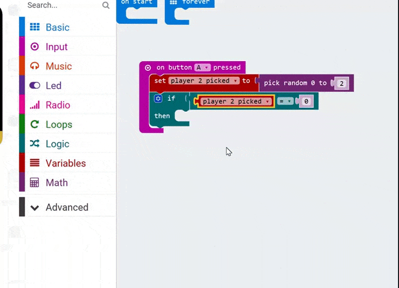 Drawing a rock using Show LEDs
